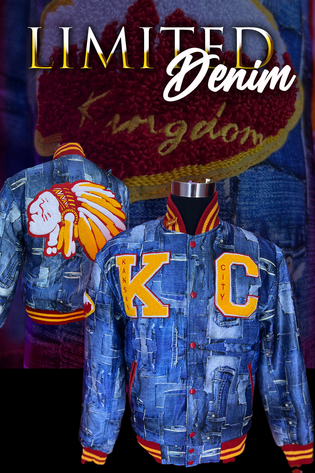 Limited Kansas City The Scout Retro Jacket Denim Print – Goldbar